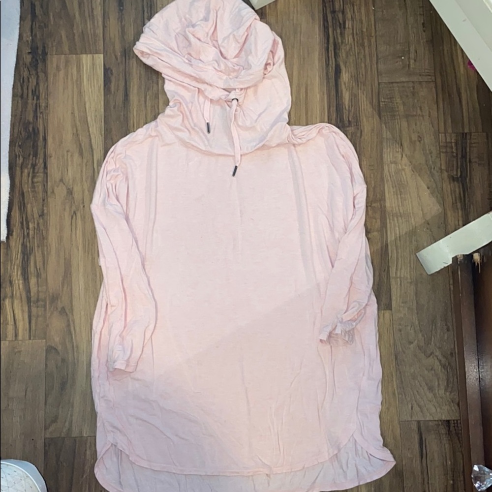 Pink shirt with hood